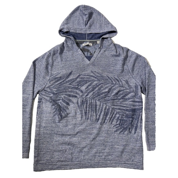Tommy Bahama Other - Tommy Bahama Men's Large Palmetto Hooded Popover Pullover Linen Cotton Blend